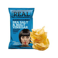 Chips sel de mer et vinaigre de cidre REAL - 35 g x 24 pc