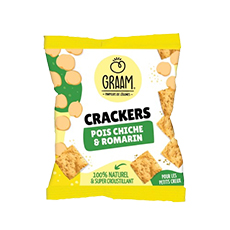 Crackers pois chiche & romarin Graam - 30 g x 10 pc
