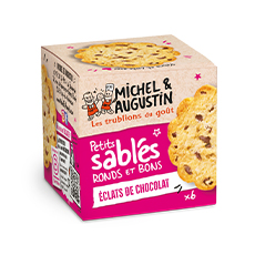 Petits sablés aux pépites de chocolat noir - 40 g x 18 pc