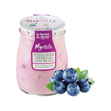 Yaourt brassé myrtille La Ferme du Manège - 180 g x 6 pc