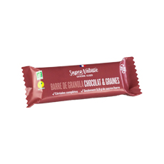 Barre de granola bio chocolat graines SuperNature - 40 g x 20 pc