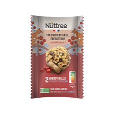 Energy balls cacahuète-cranberry bio Nuttree - 30 g x 15 sachets