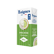 Crème entière liquide Baignes UHT 35 % MG - 1 L