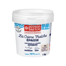 Crème fraîche épaisse légère 15 % - 1 kg