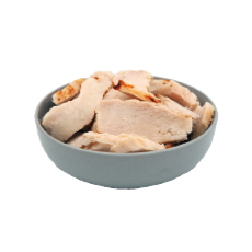 Émincé de filet de poulet rôti IQF France - 1 kg x 4 pc 