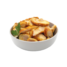 Emincé de poulet curry Halal 7 mm IQF - 1 kg x 5 pc