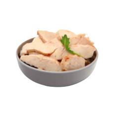Émincé de filet et cuisse de poulet rôti 50-50 halal - 1kgx4 pc