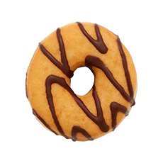 Donut fourré choco. décoré Dots - 75 g x 36 pc