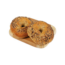 Bagel oignon rouge/graines Rosie's 10.5 cm - 125 g x 48 pc