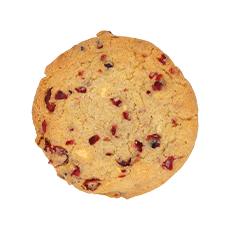 Cookie cuit cranberrie-pépite chocolat blanc vrac - 62 g x 50 pc