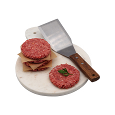 Steak haché pour smash burger Halal - 70 g x 100 pc 