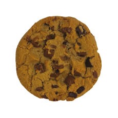 Cookie cuit chocolat au lait et noir - 80 g x 46 pc