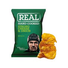 Chips fromage corsé et oignon REAL - 35 g x 24 pc