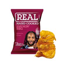 Chips smokin' bbq REAL - 35 g x 24 pc