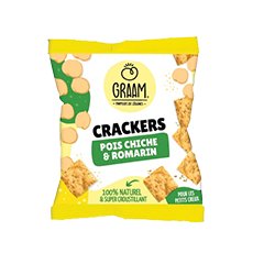 Crackers pois chiche & romarin Graam - 30 g x 10 pc