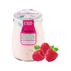 Yaourt brassé framboise La Ferme du Manège - 180 g x 6 pc