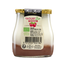 Yaourt brassé bio framboise Marie Morin - 140 g x 6 pc