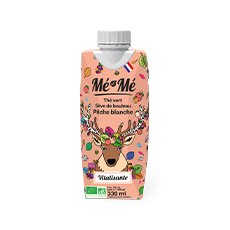 Thé vert, sève de bouleau, pêche bio Mé-Mé - 330 ml x 12 pc