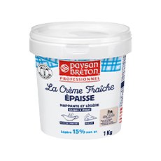 Crème fraîche épaisse légère 15 % - 1 kg