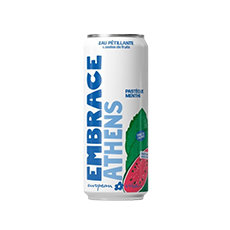 Eau pétillante pastèque menthe - Embrace 330 ml x 12 pc