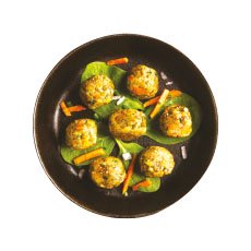 Boulettes de lentilles vertes bio IQF - 15 g x 240 pc