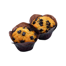 Muffin vanille pépites de chocolat noir - 85 g x 50 pc
