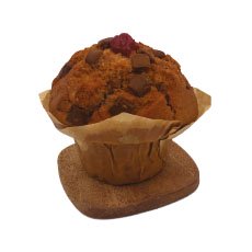 Muffin  pépites de chocolat blanc fourré framboise-125 g x 40 pc