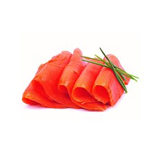 Bandes de saumon fumé tranché sans peau IQF - 800 g x 12 pc