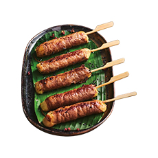 Brochette de bœuf et fromage cuite 31 g- 1,55 kg (50 brochettes)