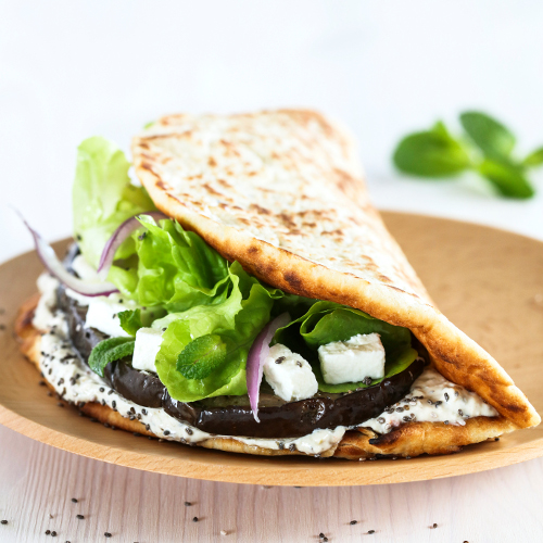 Aubergines grillées et basilic frais - 2 kg