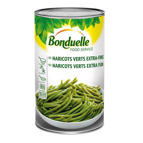 Haricots verts extra-fins 5/1 Bonduelle - 4 kg (2.210 kg PNE)