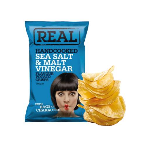 Chips sel de mer et vinaigre de cidre REAL - 35 g x 24 pc