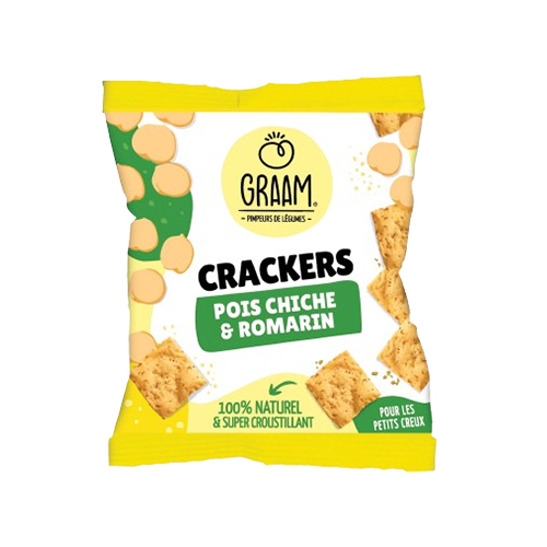 Crackers pois chiche & romarin Graam - 30 g x 10 pc