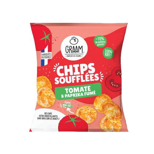 Chips soufflées tomate & paprika fumé Graam - 20 g x 20 pc