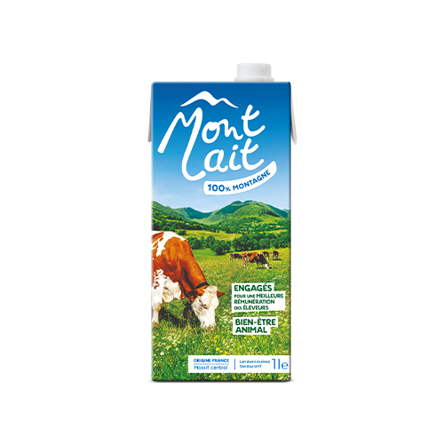 Lait de montagne demi-écrémé stérilisé UHT - 1 L