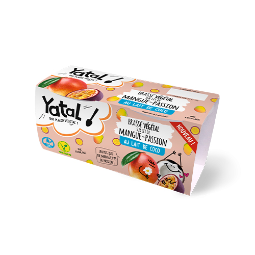 Dessert végétal mangue passion Yatal - 90 g x 12 pc (2 pc x 6)