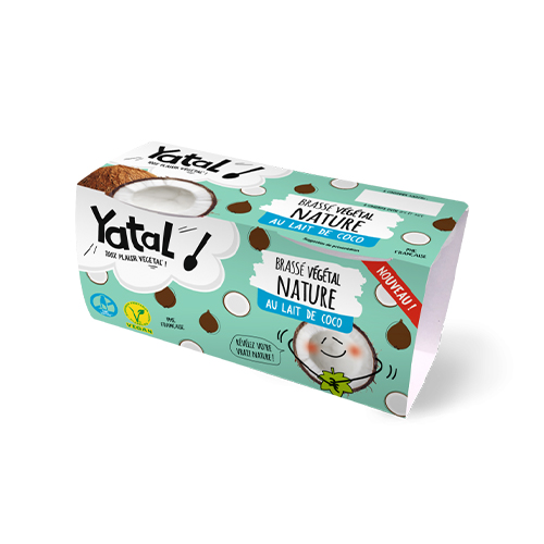 Dessert végétal nature Yatal - 100 g x 12 pc (2 pc x 6)