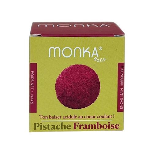 Monka Balls Pistache framboise- 34 g x 12 boites