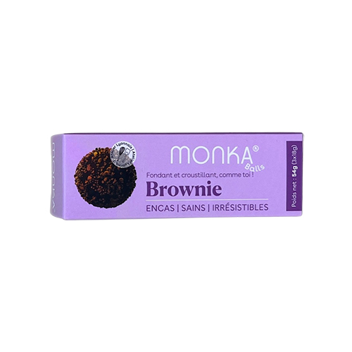 Monka Balls Brownie bio - (18 g x 3) x 12 boites