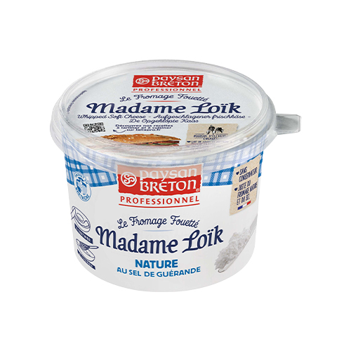 Fromage fouetté nature sel de Guérande Madame Loïk - 500 g