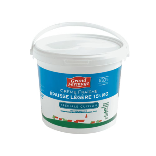 Crème fraîche épaisse 15 % MG - 5 kg