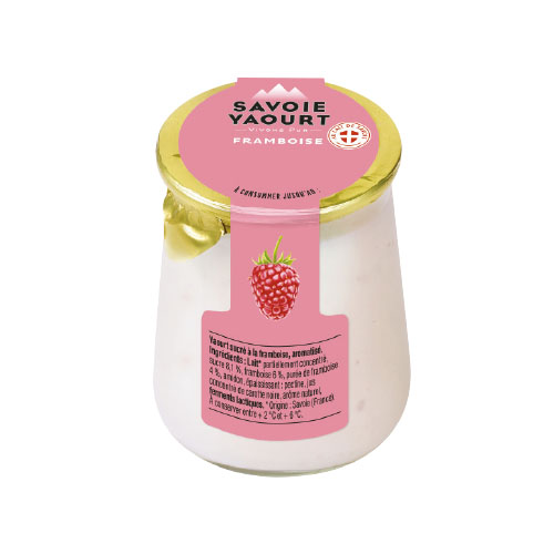 Yaourt brassé framboise - 125 g x 12 pc