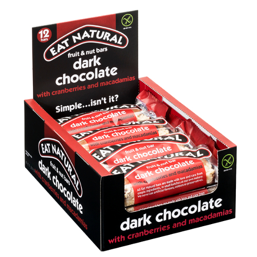 Eat Natural chocolat noir, airelles et noix - 45 g x 12 pc