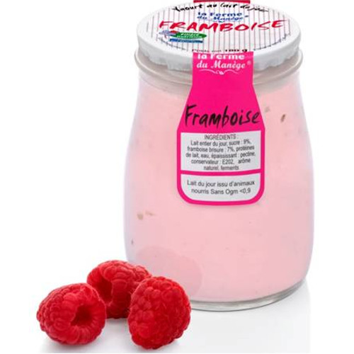 Yaourt brassé framboise La Ferme du Manège - 180 g x 6 pc