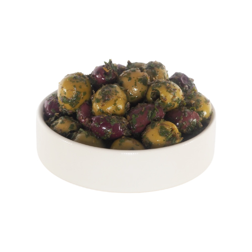 Olives vertes et kalamata aux herbes - 500 g