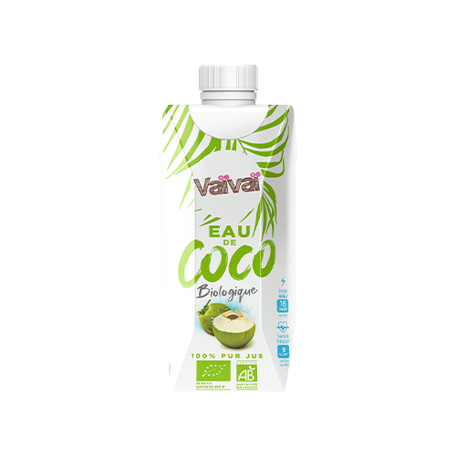 Eau de coco Bio Vaïvaï - 330 ml x 12 pc - Distributeur alimentaire