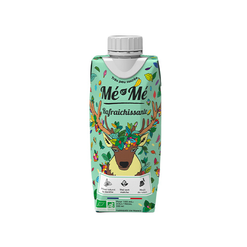 Thé matcha, menthe bio Mé-Mé - 330 ml x 12 pc