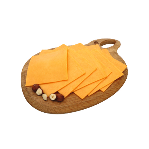 Cheddar rouge tranché affiné 4 mois 9 x 9 cm - 500 g (25 tr)