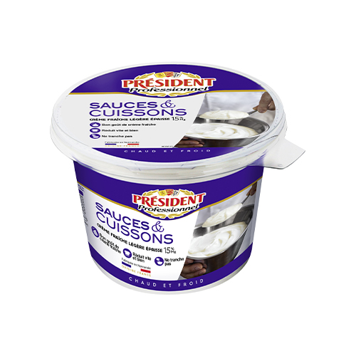 Crème fraîche épaisse 15 % MG Président - 1 kg