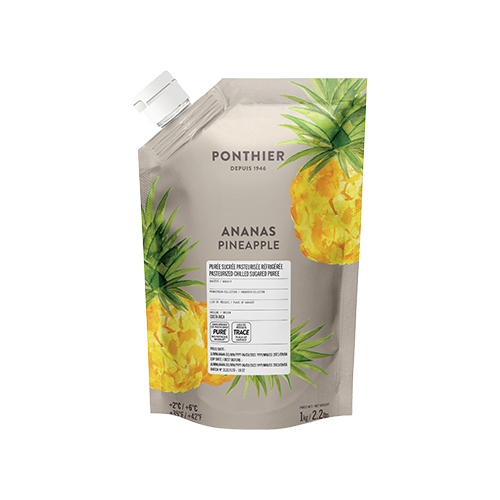 Purée réfrigérée d'ananas Ponthier - 1 kg